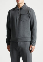 long-sleeve-polo-zip-jumper-dark-grey-marl