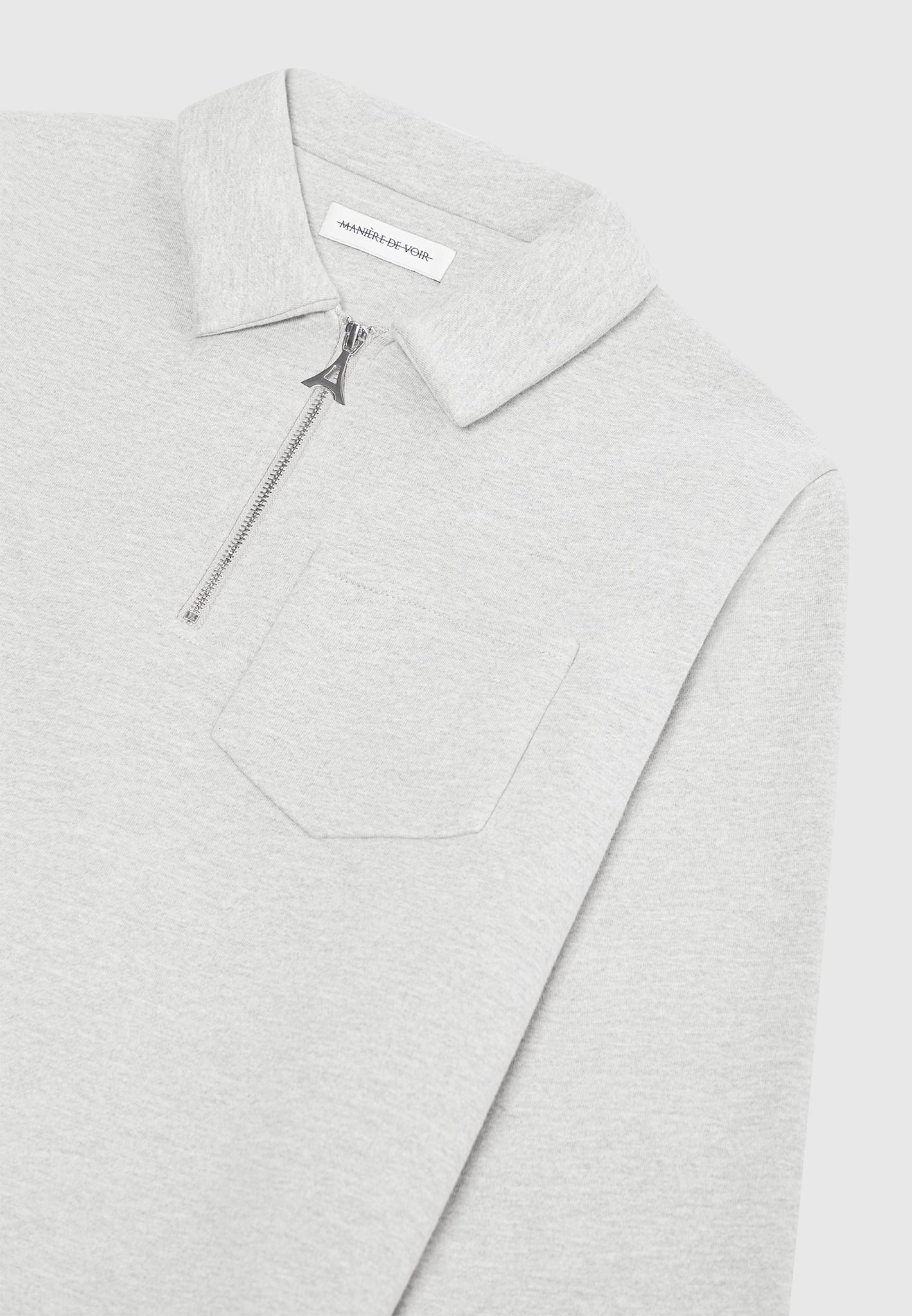 long-sleeve-polo-zip-jumper-light-grey-marl