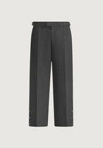 Boris - Tailored Wool-Blend Button Cuff Pants - Grey