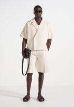 Abel - Boxy Twill Double Breasted Shirt - Cream