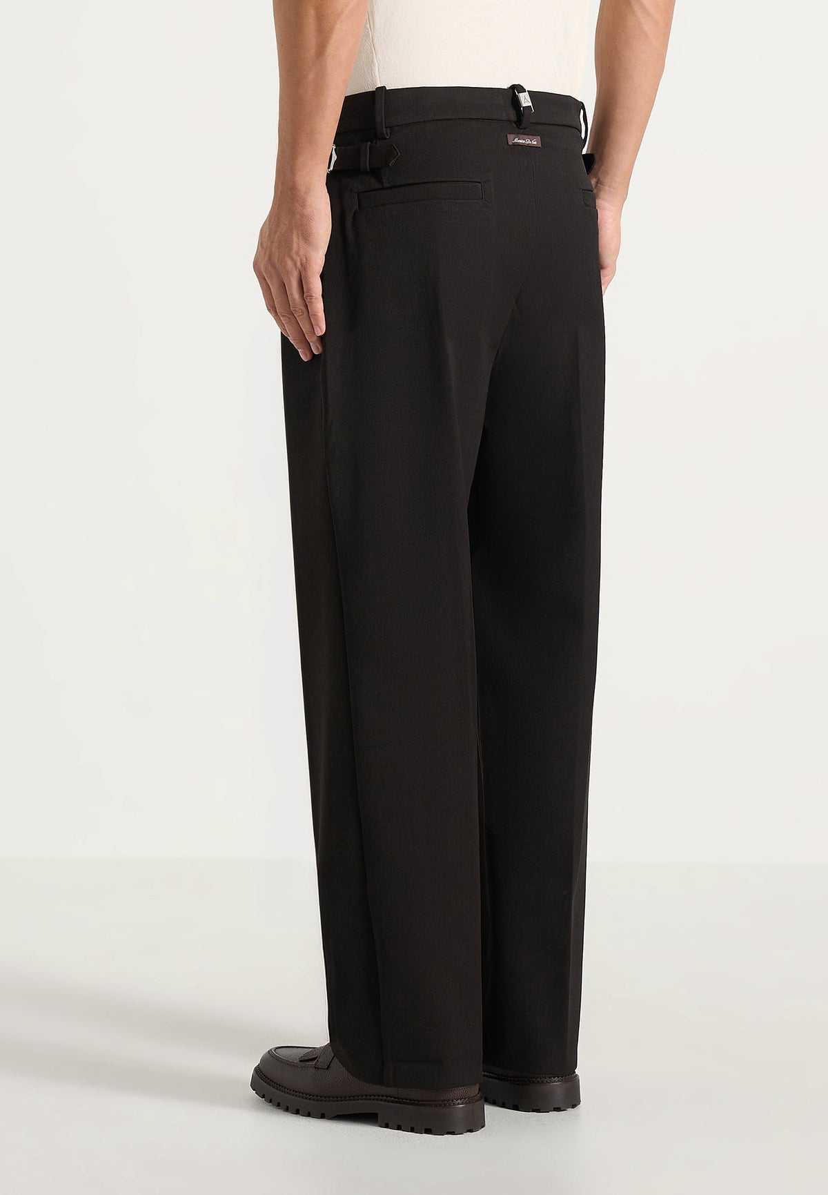 Pierre - Twin Pleat Dress Pants - Dark Brown