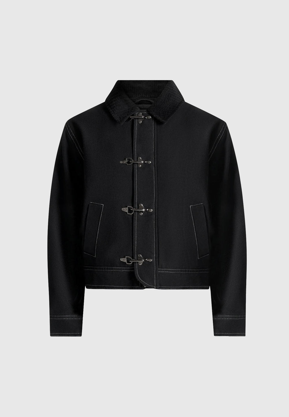 nino-clasp-detail-contrast-stitch-gabardine-jacket-black