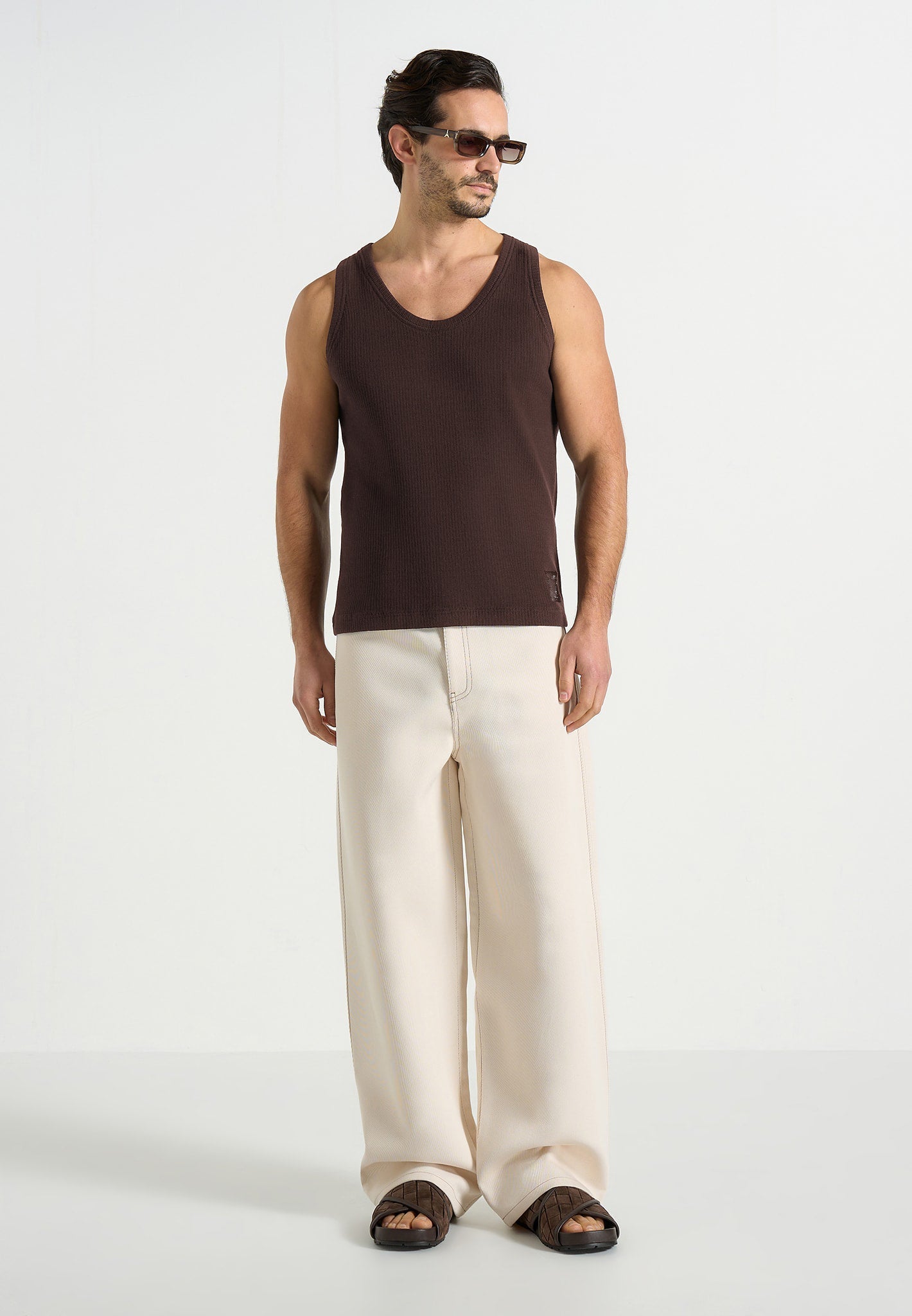 ribbed-cotton-vest-dark-brown 