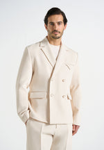 Didier - Double Breasted Tailored Suit Jacket - Off White