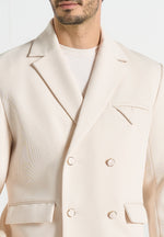 Didier - Double Breasted Tailored Suit Jacket - Off White
