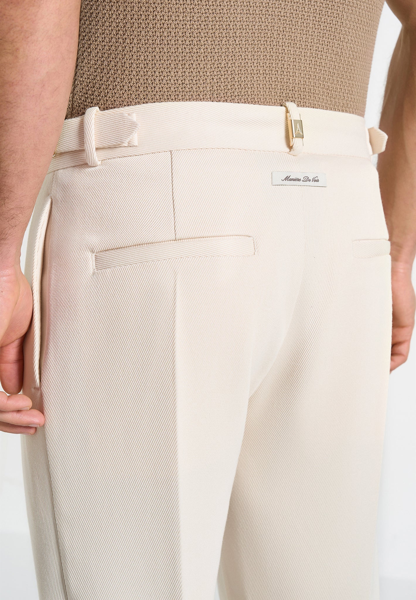 Hubert - Slim Fit Tailored Pants - Off White