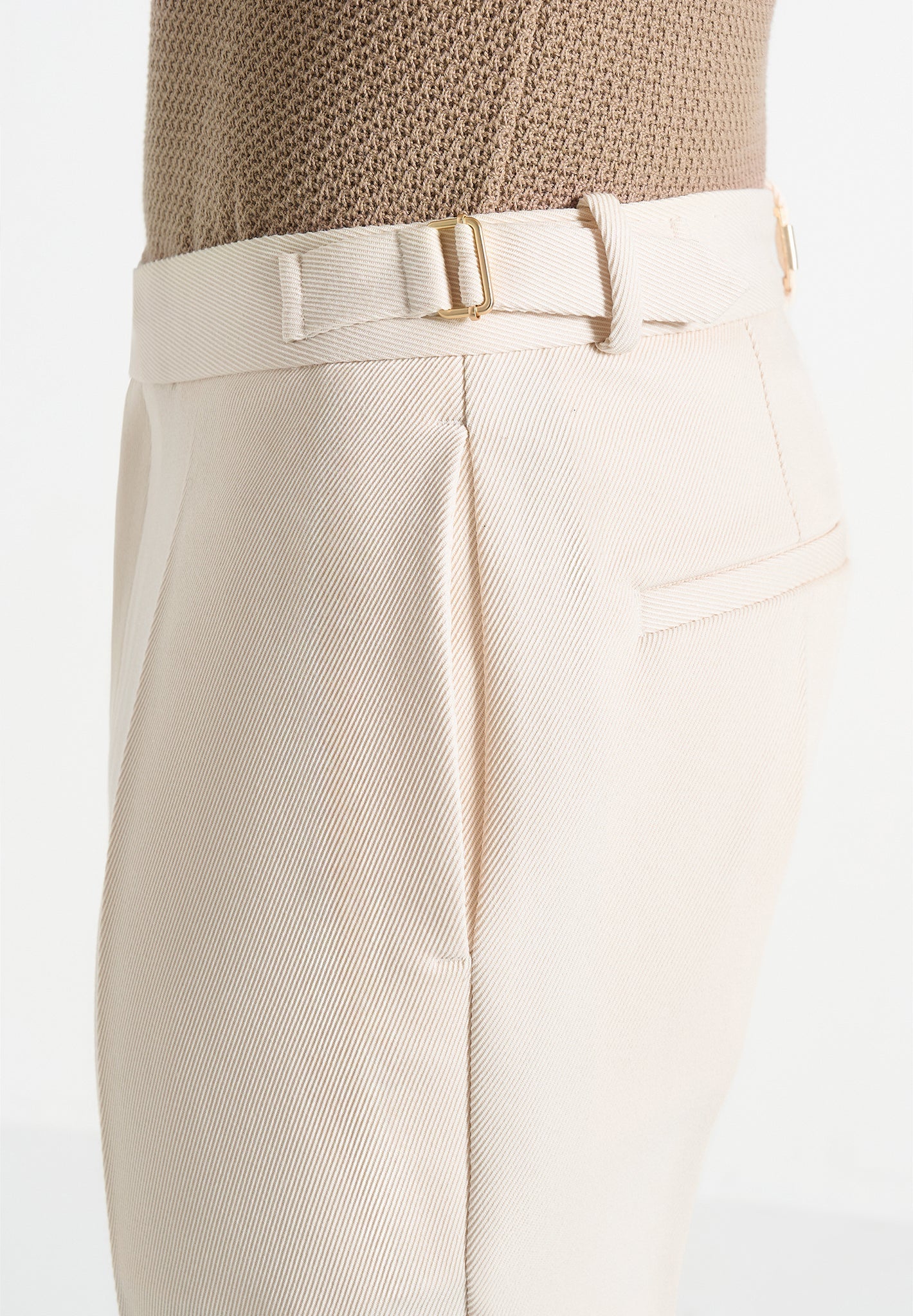 Hubert - Slim Fit Tailored Pants - Off White