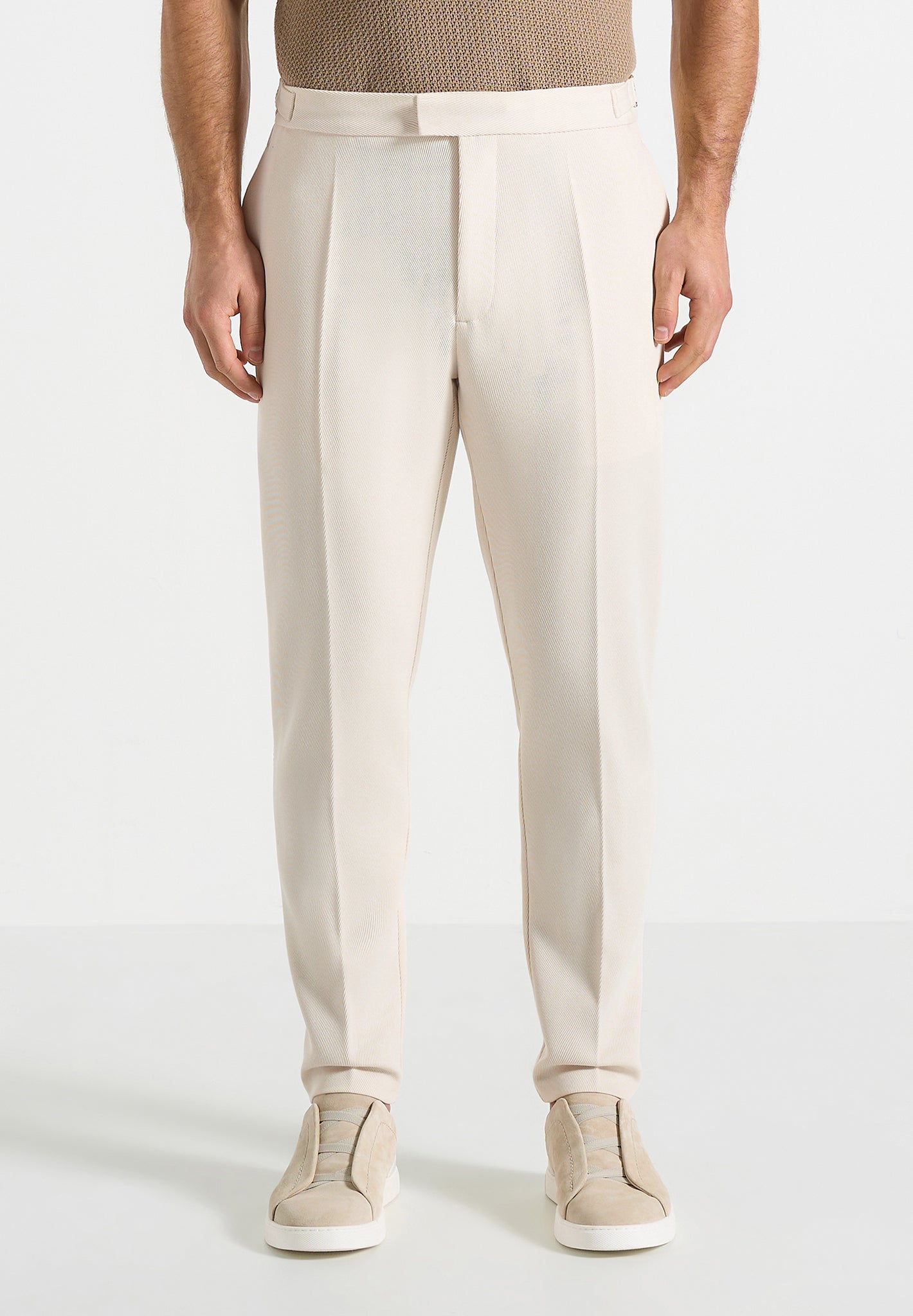 Hubert - Slim Fit Tailored Pants - Off White