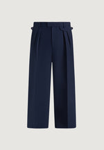 Pierre - Twin Pleat Tailored Pants - Navy