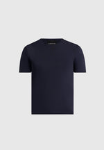 TS010 - Luxe Knitted T-Shirt - Navy