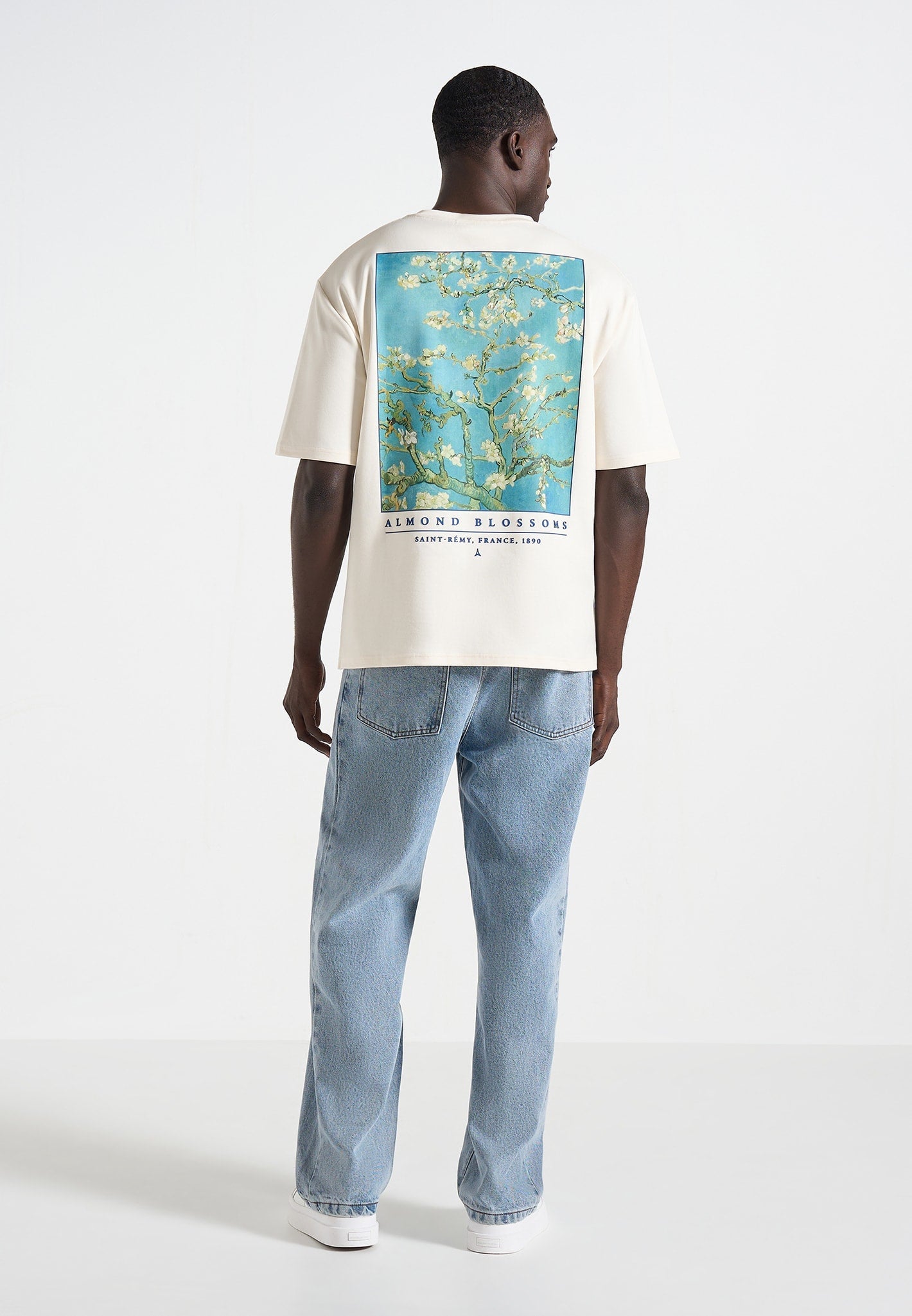 Anders - Almond Blossoms Cotton T-Shirt - Cream 