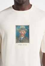 Anders - Almond Blossoms Cotton T-Shirt - Cream
