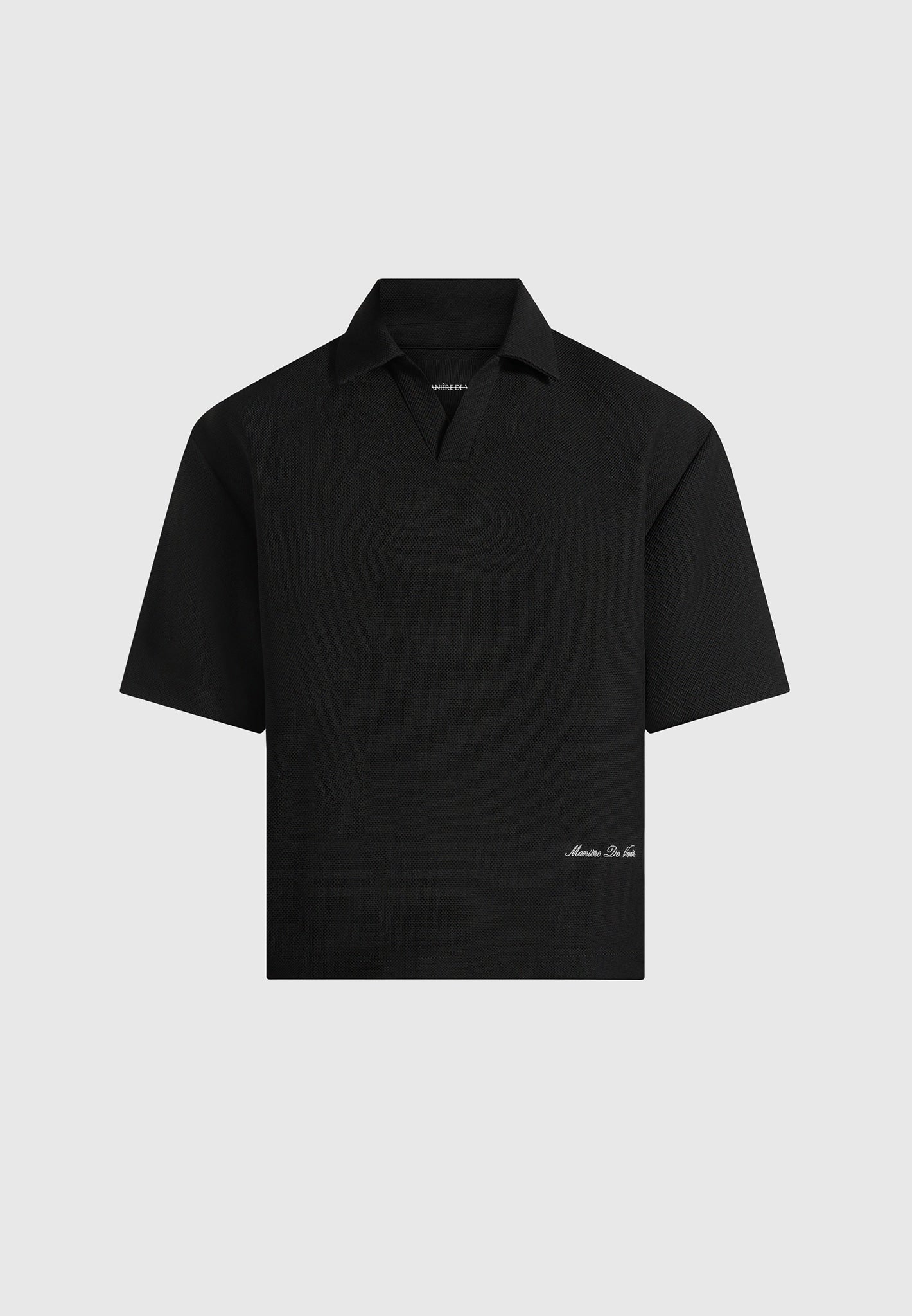 Joss - Boxy Signature Polo Shirt - Black
