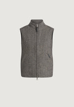 levi-herringbone-wool-zip-gilet-grey