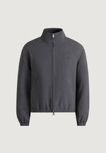 Ace - Boxy Cropped Wool-Blend Track Jacket - Grey