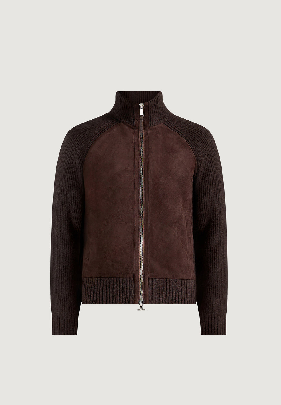 Rami - Suede & Knit Jacket - Brown