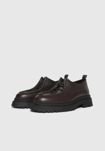 Men's Leather Lace Up Shoe - Black - US 10 - Lille