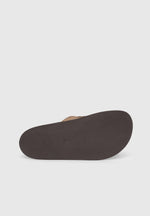 Sidney - Men's Suede Loafer Mules - Taupe