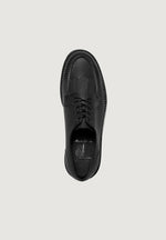Fernand - Leather Fringe Derby Shoe - Black