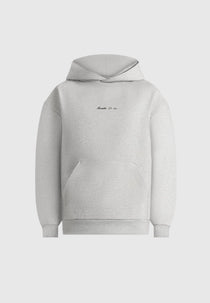 JS001 - Unisex Signature Relaxed Fit Hoodie - Grey Marl