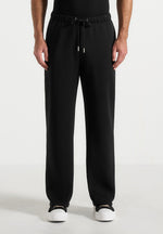 Avery - Unisex Neoprene Relaxed fit Sweatpants - Black