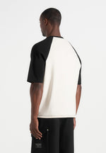 Unisex - Signature Raglan Cotton T-Shirt - White/Black