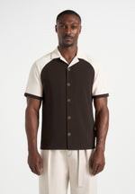 Salim - Contrast Raglan Shirt - Brown/Cream