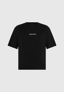 TS001 - Unisex Signature Relaxed Fit Cotton T-Shirt - Black