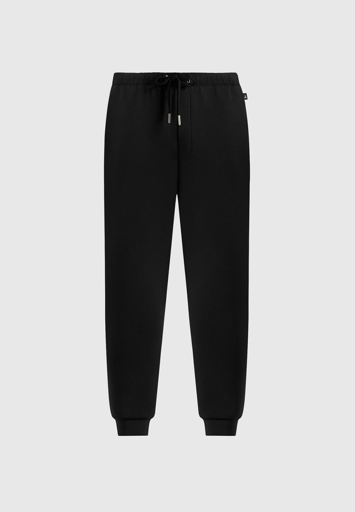 dion-neoprene-minimal-tapered-fit-cuffed-joggers-black