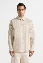 ronnie-unisex-pinstripe-long-sleeve-shirt-beige