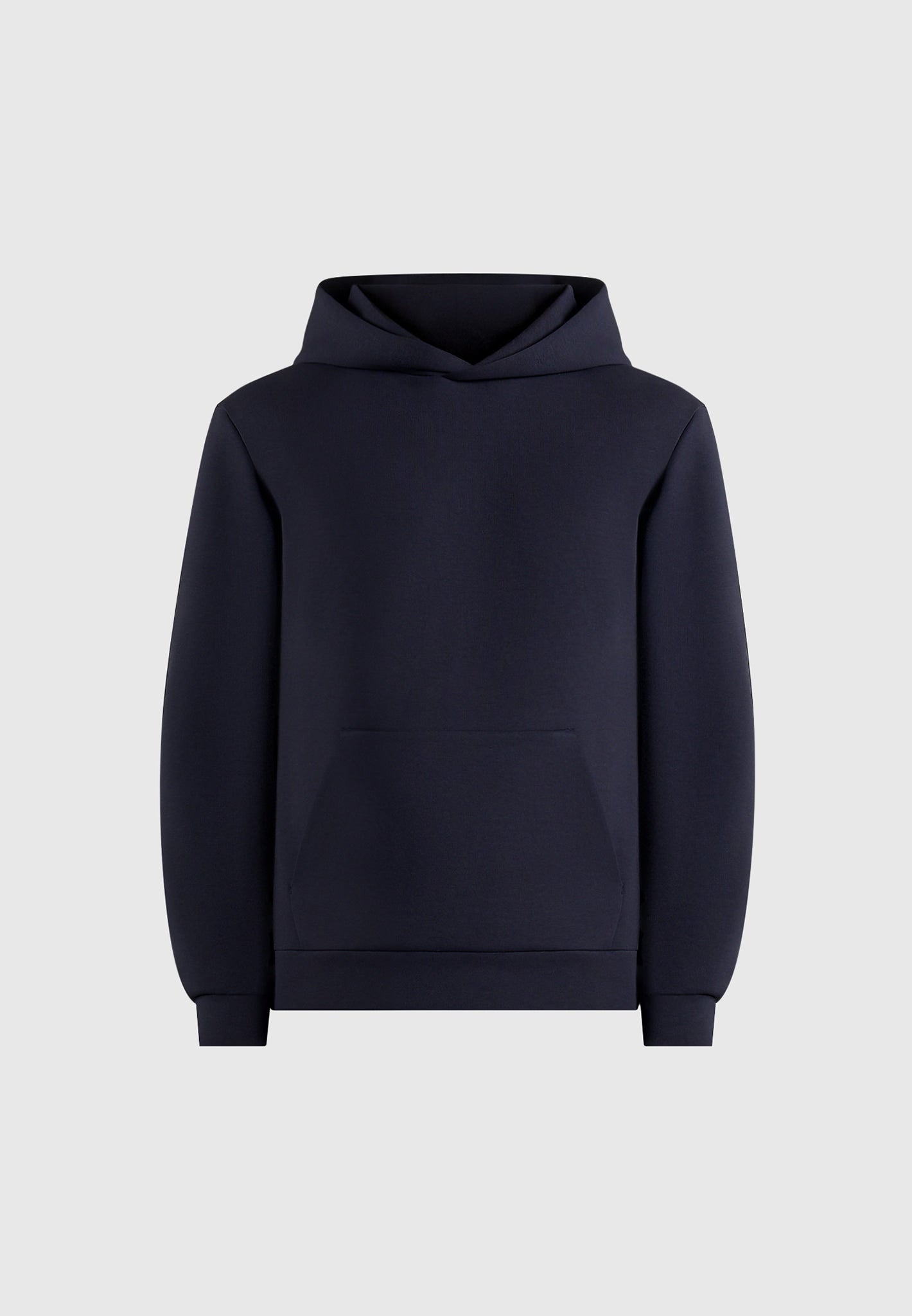 Drew - Neoprene Minimal Regular Fit Hoodie - Navy