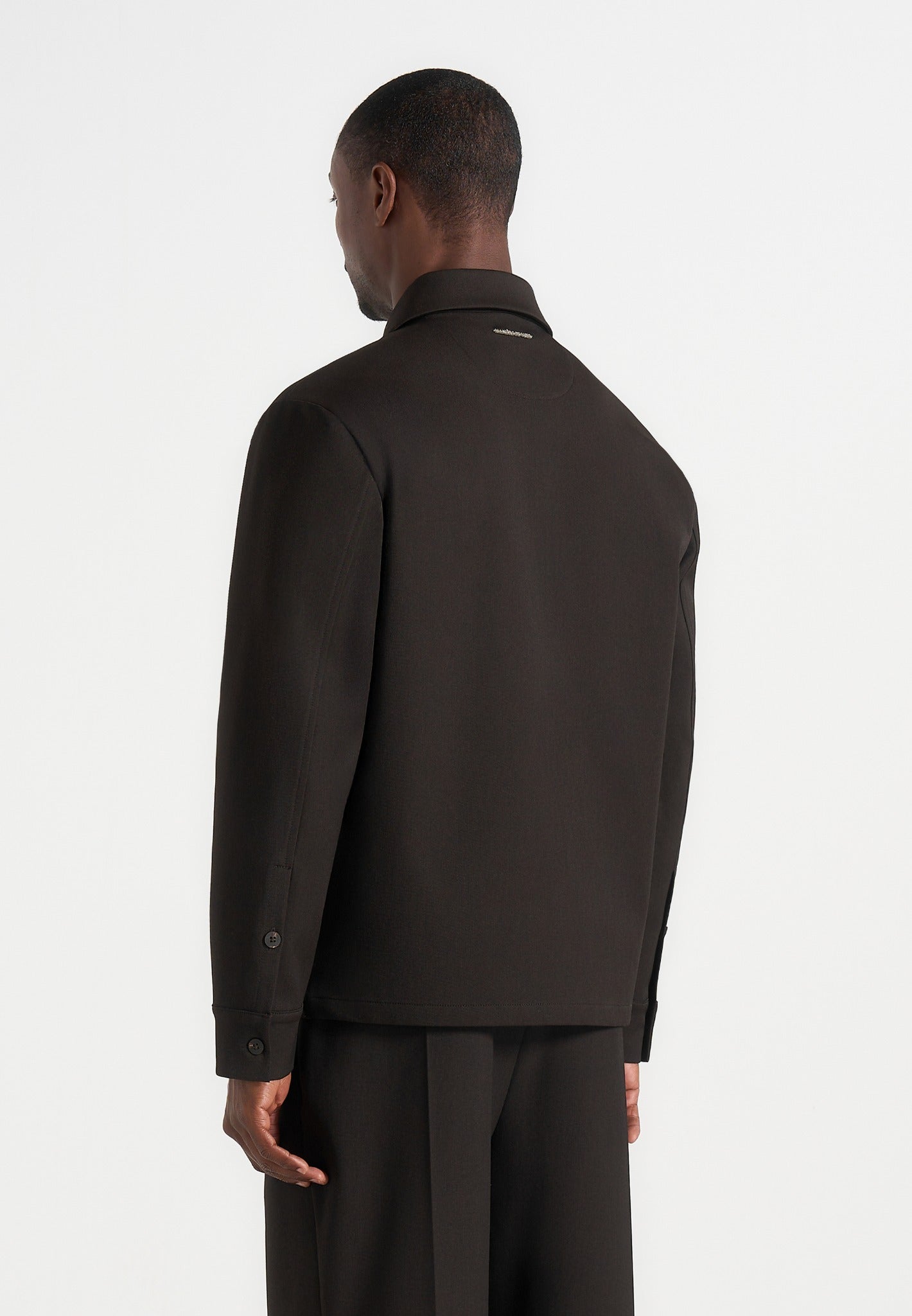 Valentin - Tailored Overshirt - Dark Brown