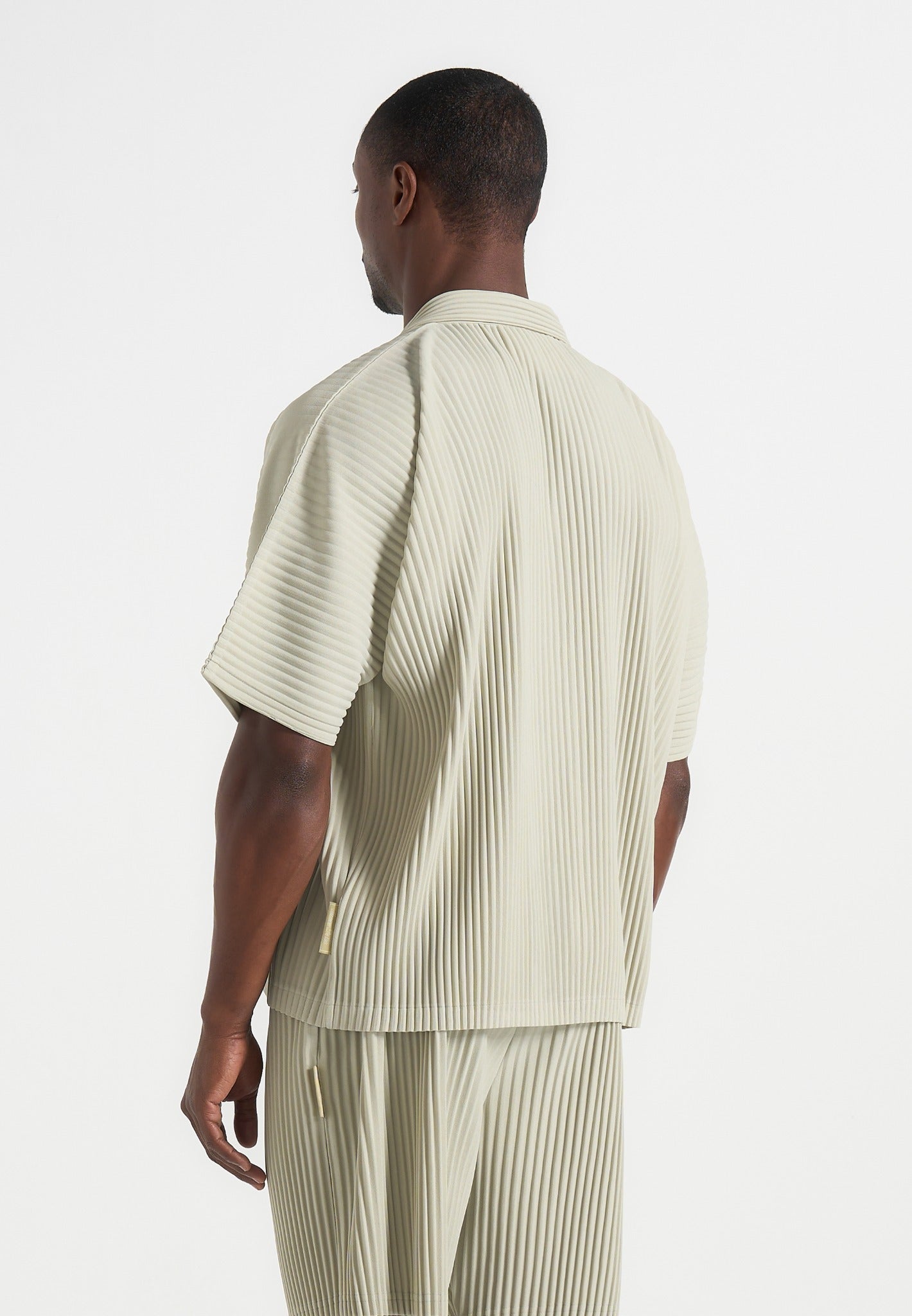 Justin - Pleated Boxy Shirt - Sage