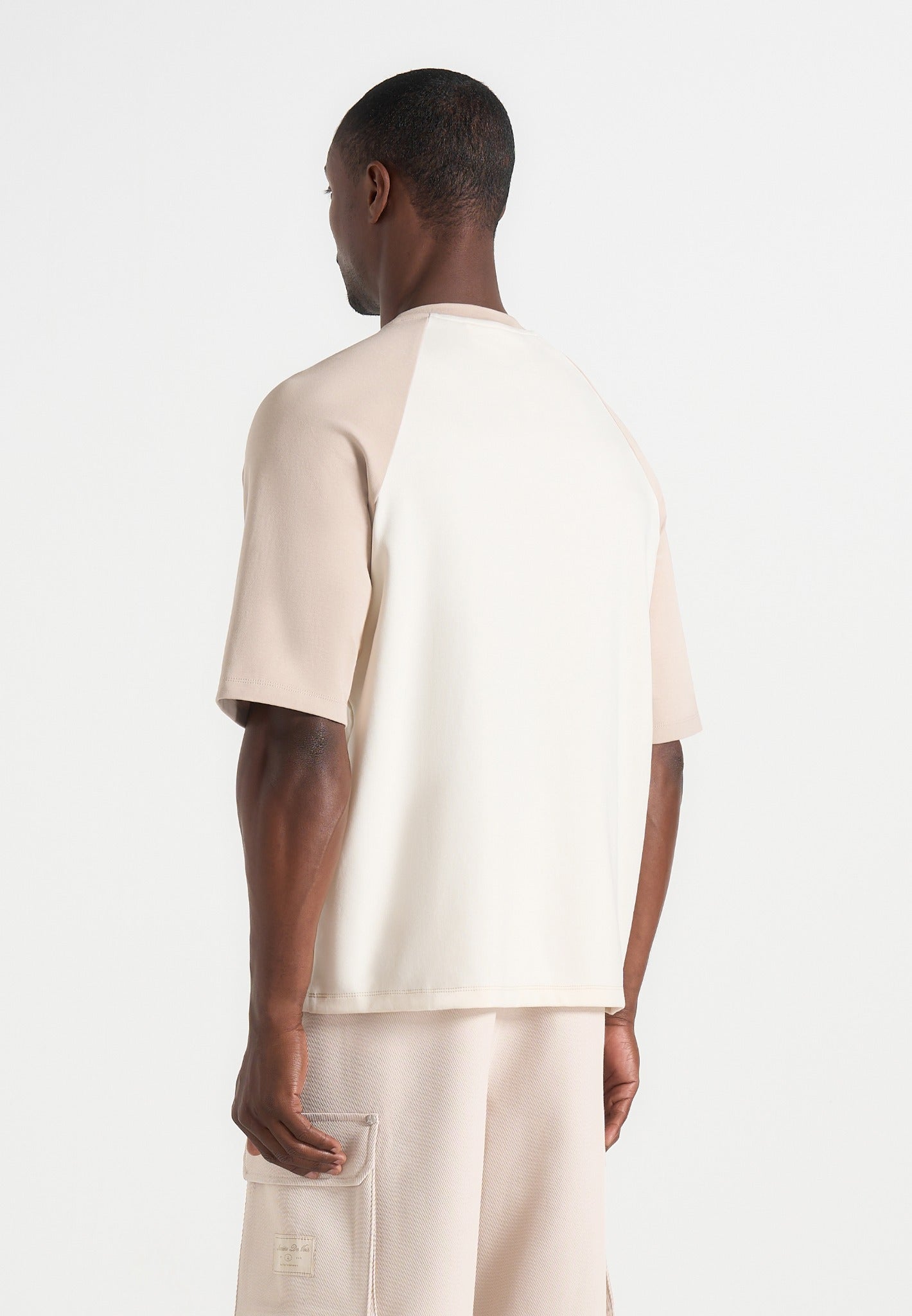Unisex - Signature Raglan Cotton T-Shirt - Cream/Beige