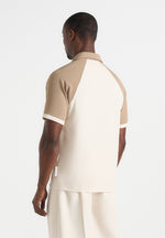 Salim - Contrast Raglan Shirt - Cream/Taupe
