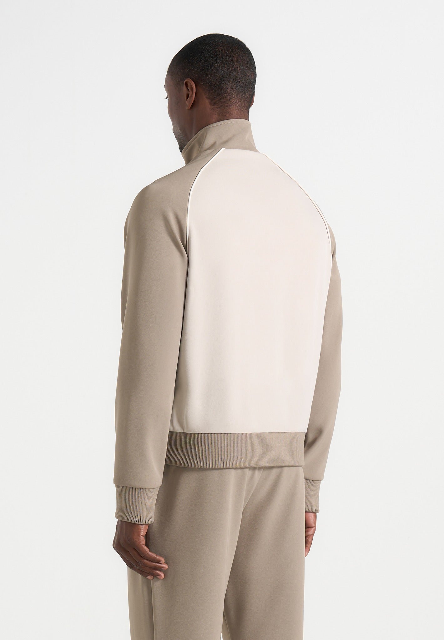 Signature - Piped Track Jacket - Taupe/Beige