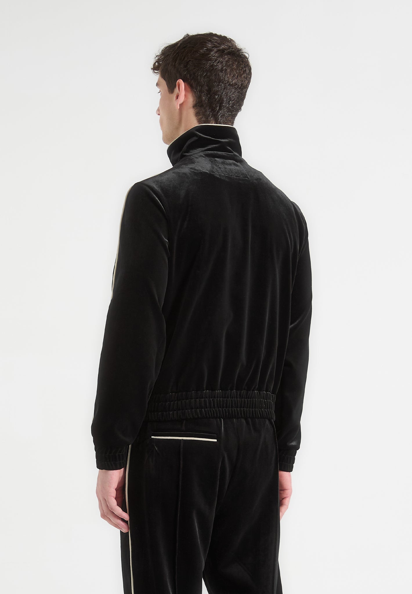Eiffel Velour Track Jacket - Black | Manière De Voir USA