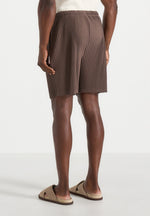 Drew - Pleated Shorts - Brown