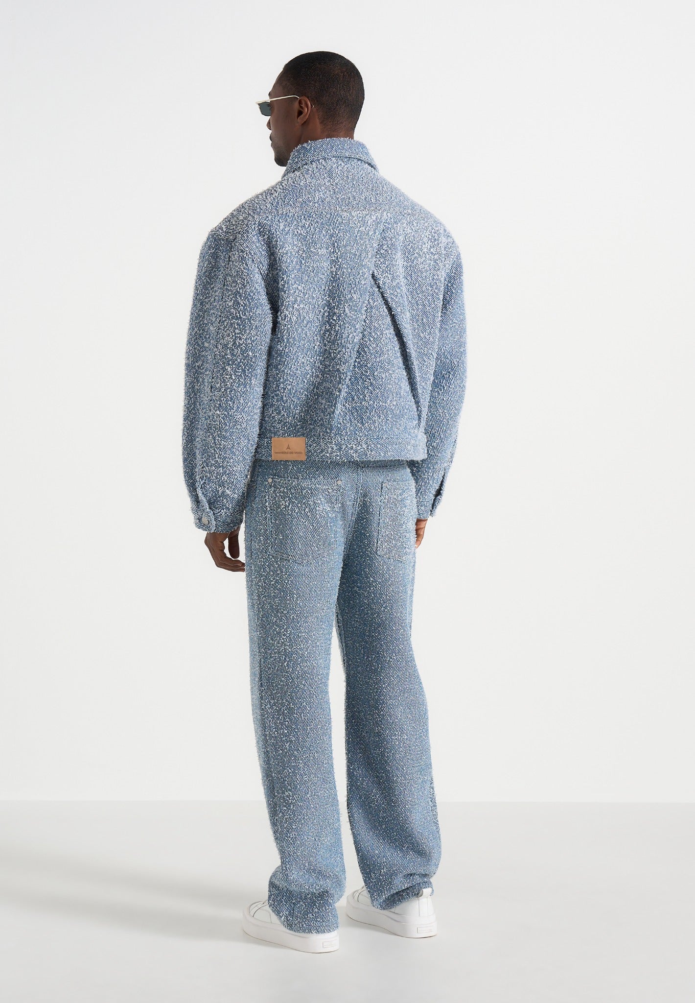 Damien - Boucle Denim Jacket With Back Pleat - Blue | Manière De