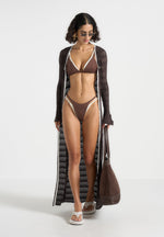 Nelly - Double Layer Bikini Bottoms - Brown/Cream