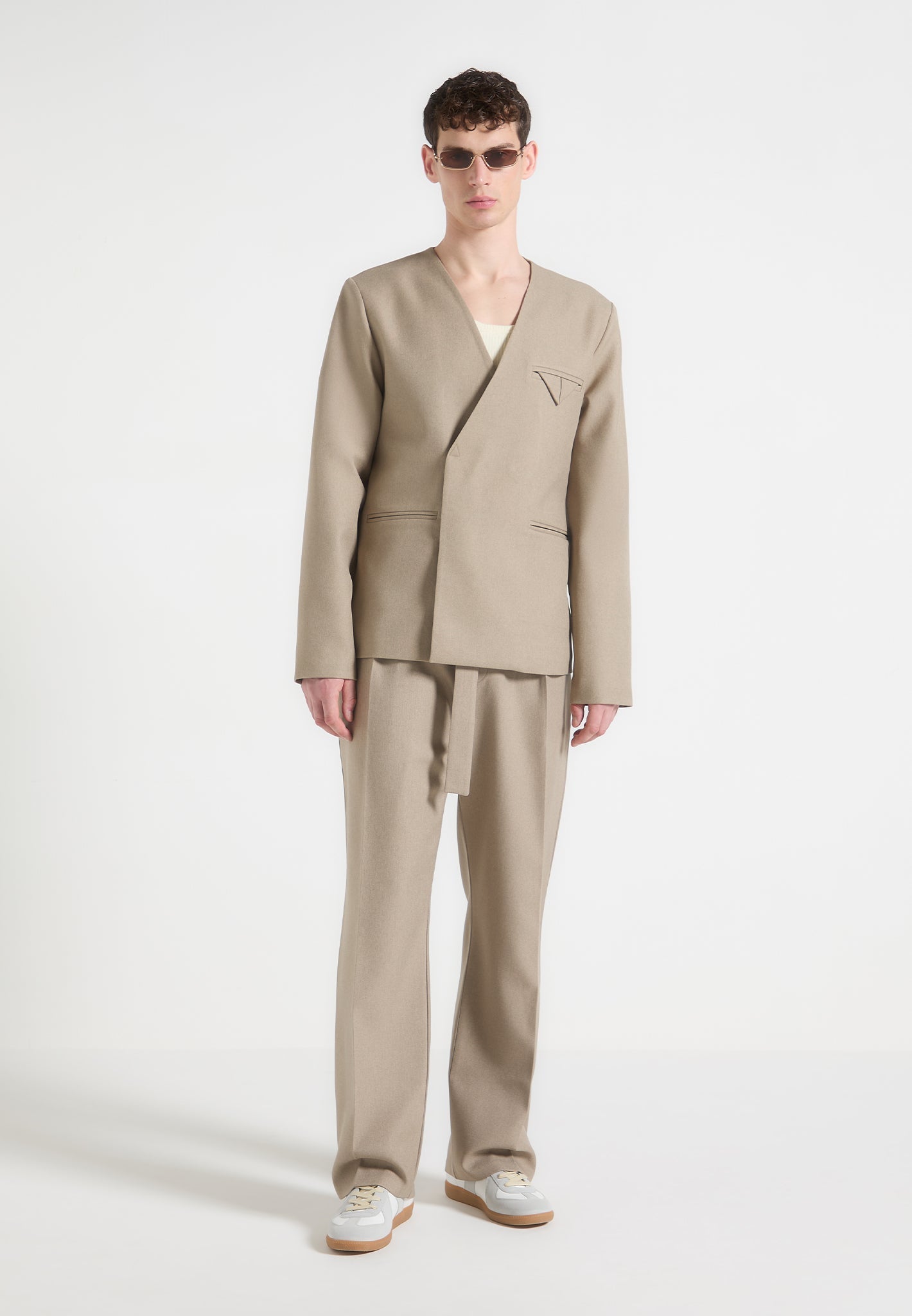 colin-collarless-double-breasted-minimal-blazer-beige