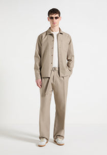 Valentin - Classic Tailored Long Sleeve Shirt - Beige