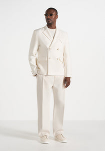 Didier - Double Breasted Tailored Suit Blazer - Off White