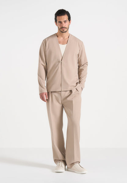 Axel - Minimal Kimono Blazer - Beige | Manière De Voir USA