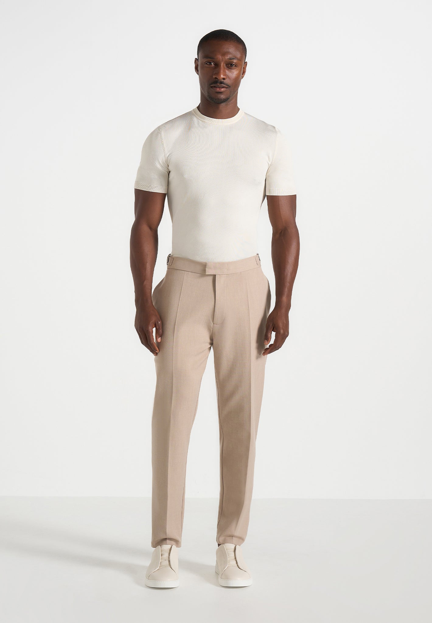 Hubert - Slim Fit Tailored Pants - Beige