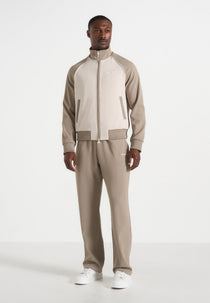 Signature - Piped Track Jacket - Taupe/Beige