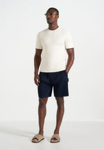 Drew - Pleated Shorts - Navy