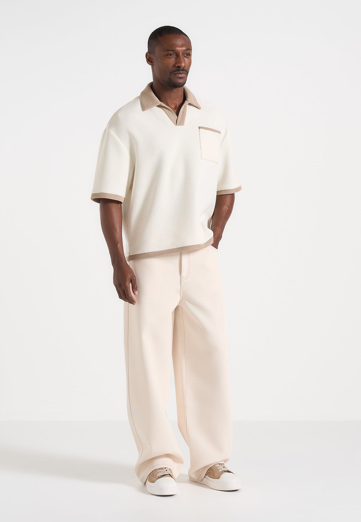 brice-boxy-crochet-detail-polo-shirt-cream