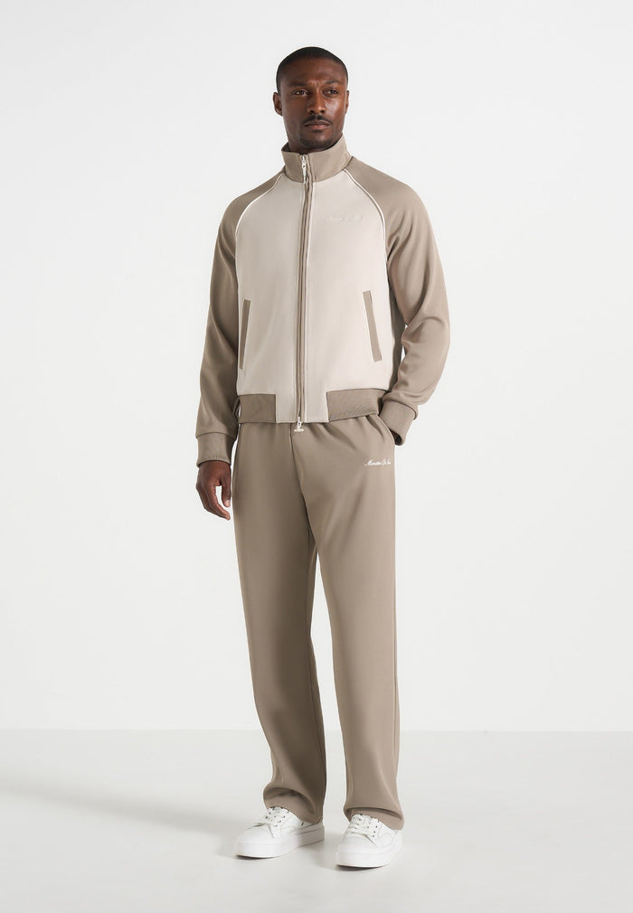 Signature Piped Track Pants - Taupe