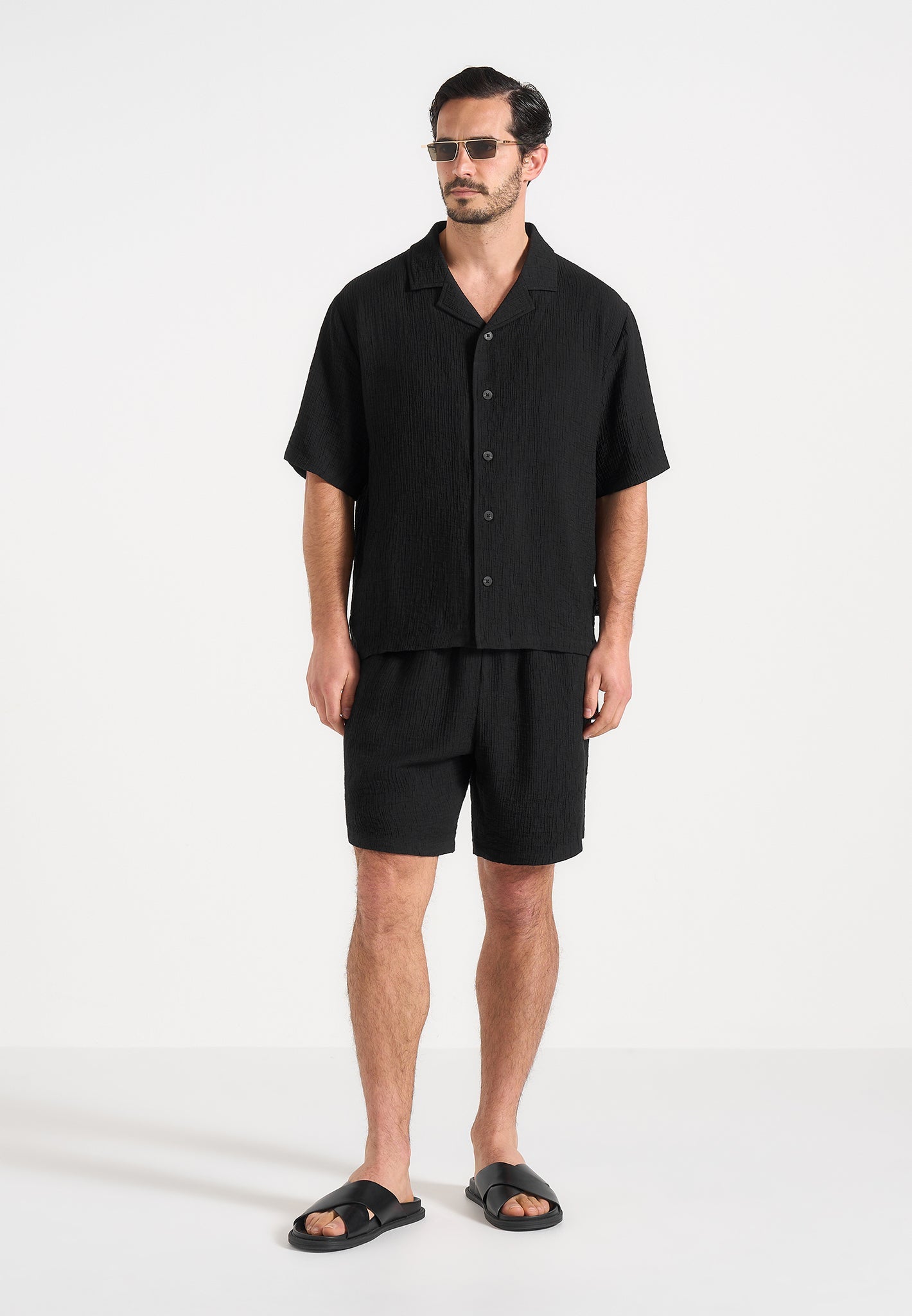 harley-unisex-textured-revere-shirt-black